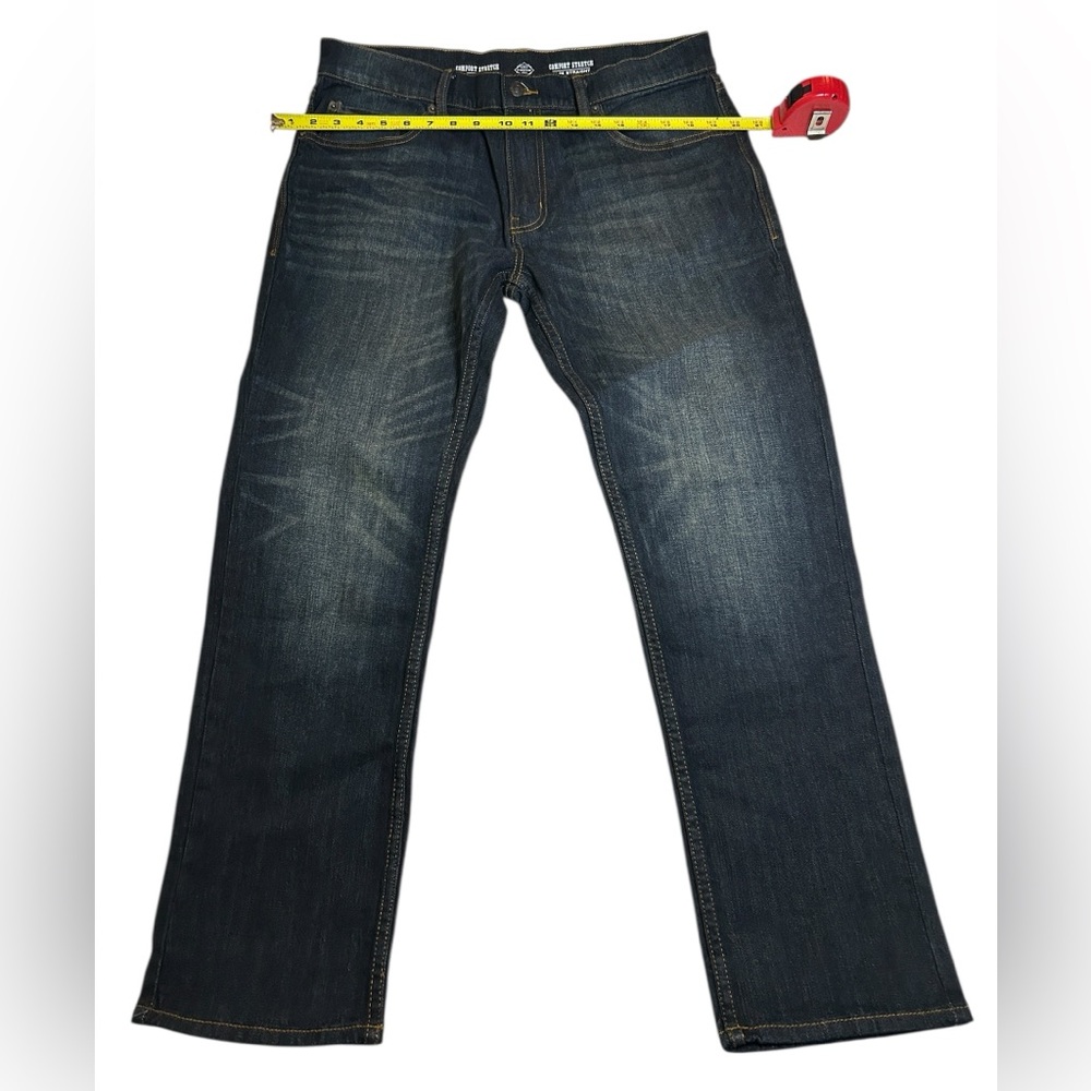 St. John's Bay Dark Blue Comfort Stretch Slim Straight Men’s Jeans | Size 34x30